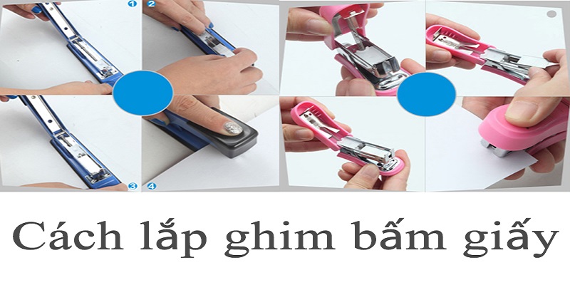 cách lắp ghim bấm